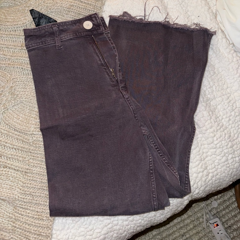 Zara purple ankle length cropped pants